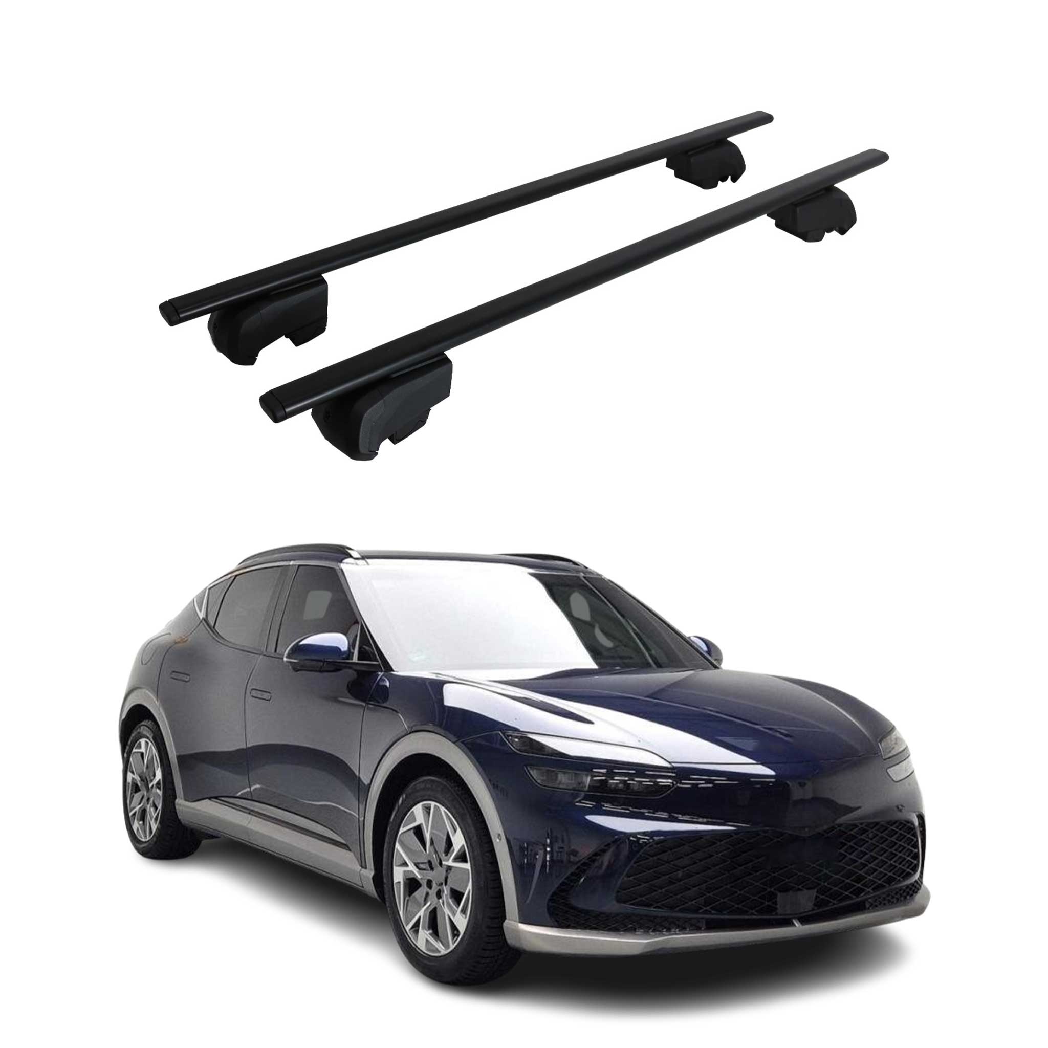 Dachträger Grundtäger für Genesis GV60 2022-2026 75kg Metall Schwarz 2tlg