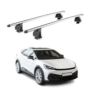 Alu Dachträger für Cupra Tavascan 2024-2026 TÜV T-Nut Abschließbar 2tlg Silber