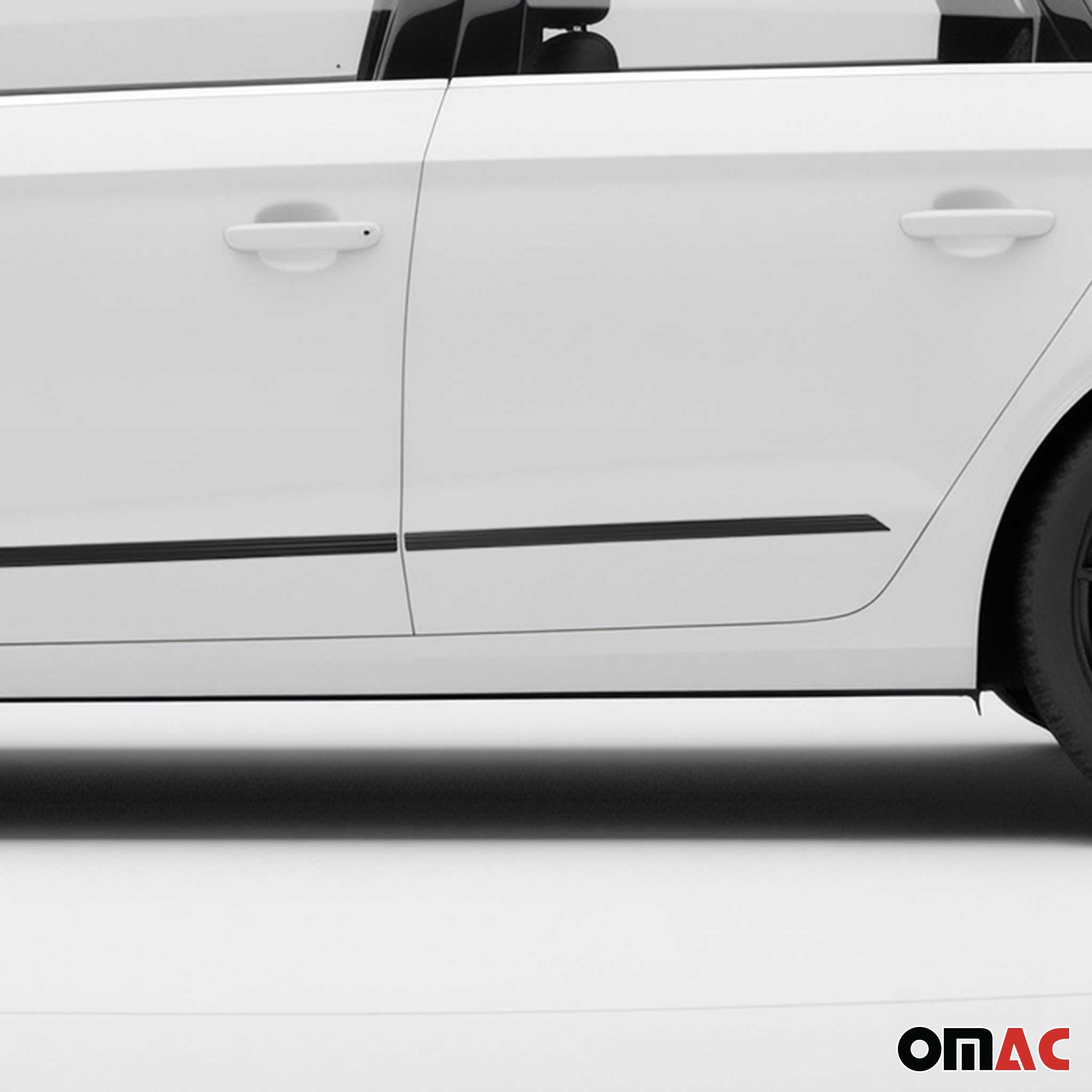 Seitentürleiste Türleisten Türschutzleiste für Audi A3 2012-2024 Alu Schwarz 4x