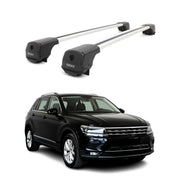 Dachträger Grundträger für VW Tiguan II 2016-2023 Aluminium 75kg Grau 2tlg
