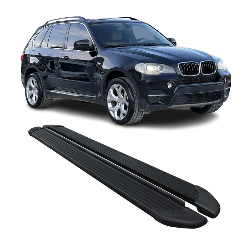 Seitenschweller Trittbretter Schweller für BMW X5 E70 2006-2013 Alu Schwarz