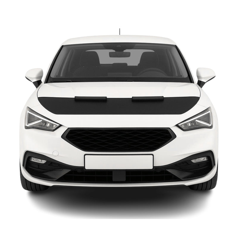 Haubenbra Steinschlagschutz Bonnet Bra für Seat Leon 2020-2025 Schwarz Halb