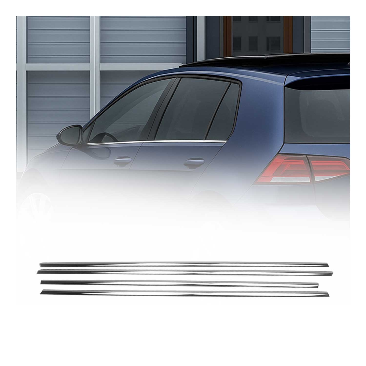 Fensterleisten Zierleisten für VW Golf 2012-2019 Edelstahl Chrom 4tlg