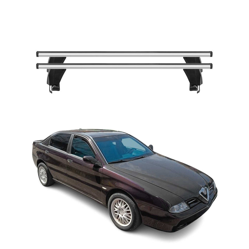 Menabo Dachträger Grundtäger für Alfa Romeo 166 1998-2007 50kg Alu Silber 2 tlg