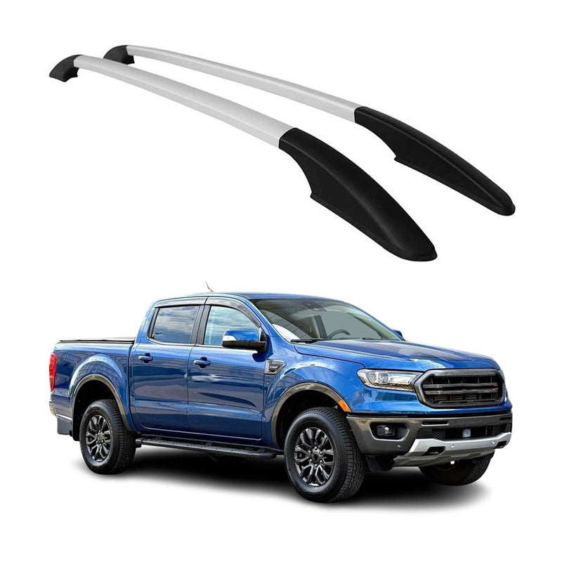 Aluminium Dachreling Relingträger für Ford Ranger 2012-2025 Silber 2x