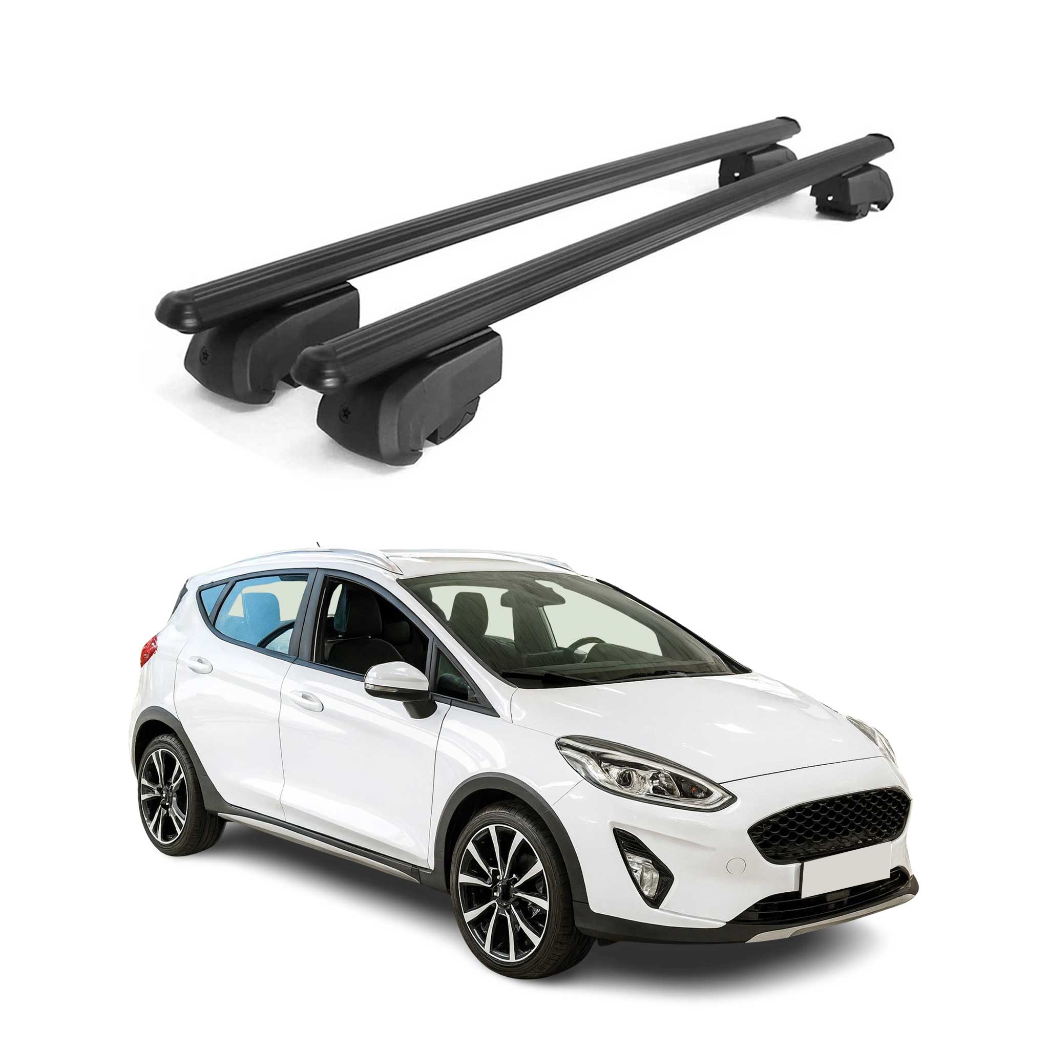 Dachträger Gepäckträger für Ford Fiesta Active 2018-2023 5-Trg ABE Schwarz