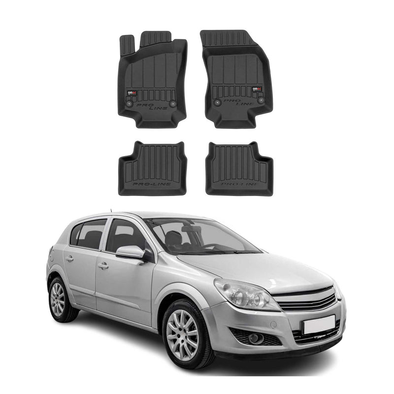 OMAC Gummi Fußmatten für Opel Astra H 2004-2014 Premium TPE Automatten 4tlg