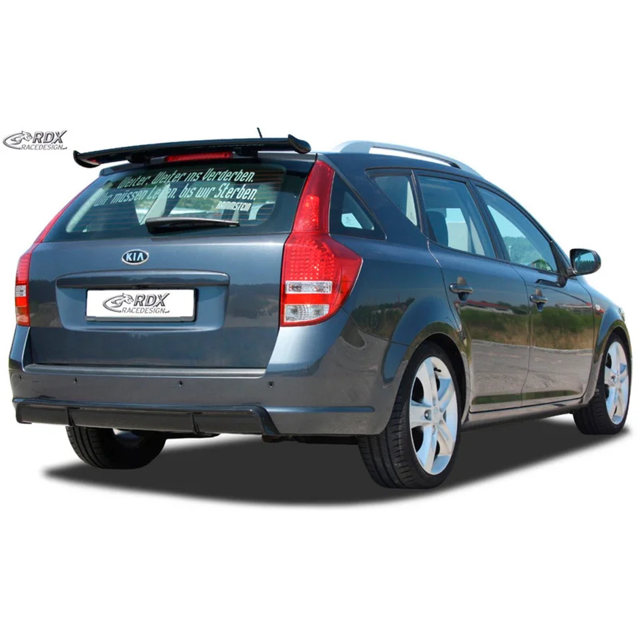 RDX Heckschürzenansatz Diffuser für Kia Ceed ED SW 2007-2012 ABS Schwarz TÜV
