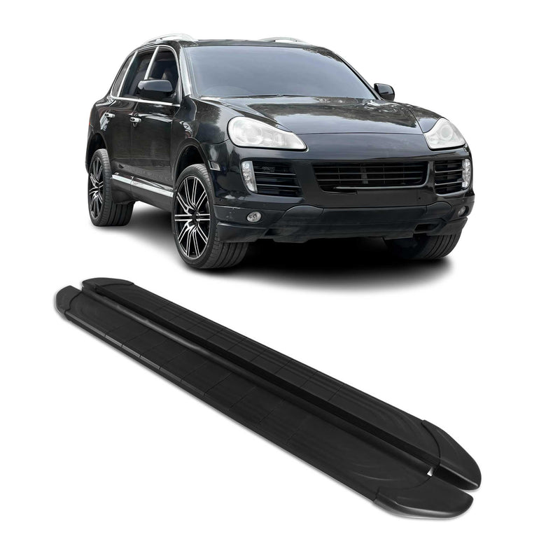 Trittbretter Seitenschweller für Porsche Cayenne 2003-2010 Aluminium Schwarz 2x