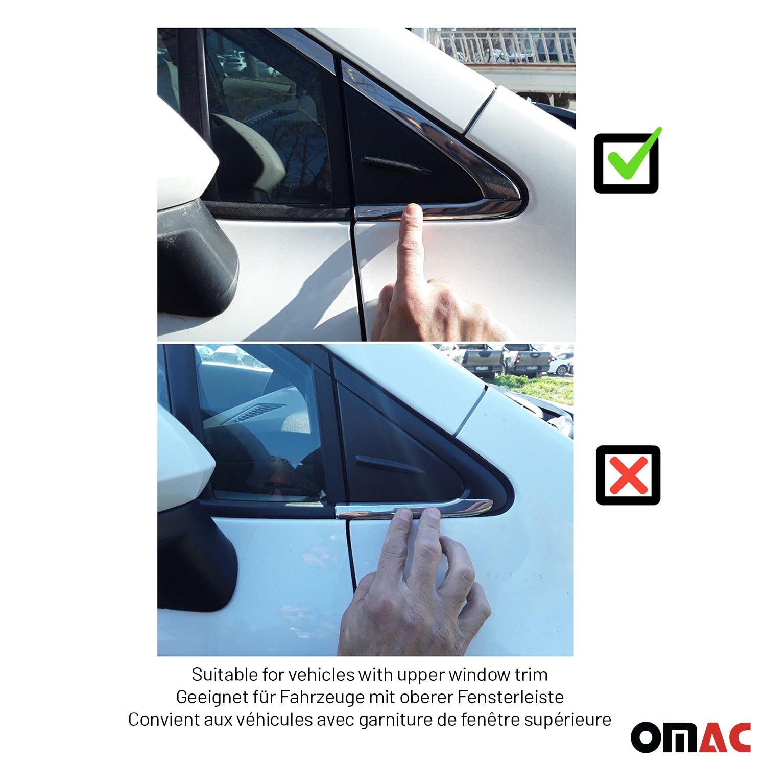 Fensterleisten Zierleisten für Toyota Corolla Limo 2019-26 Edelstahl Chrom 8tlg