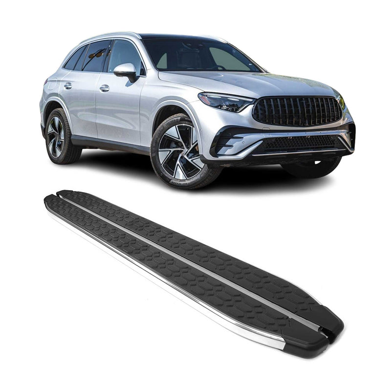 Trittbretter Seitenschweller für Mercedes GLC X254 2022-2025 Edelstahl Chrom 2x