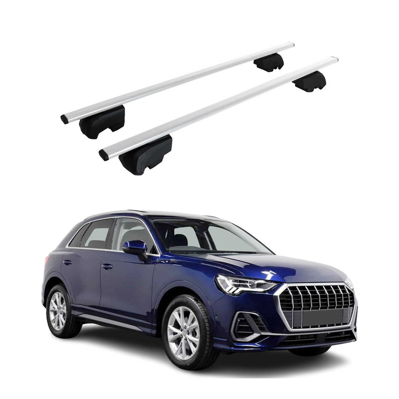 Dachträger Grundtäger für Audi Q3 mk2 2018-2025 75kg Metall Silber 2 tlg