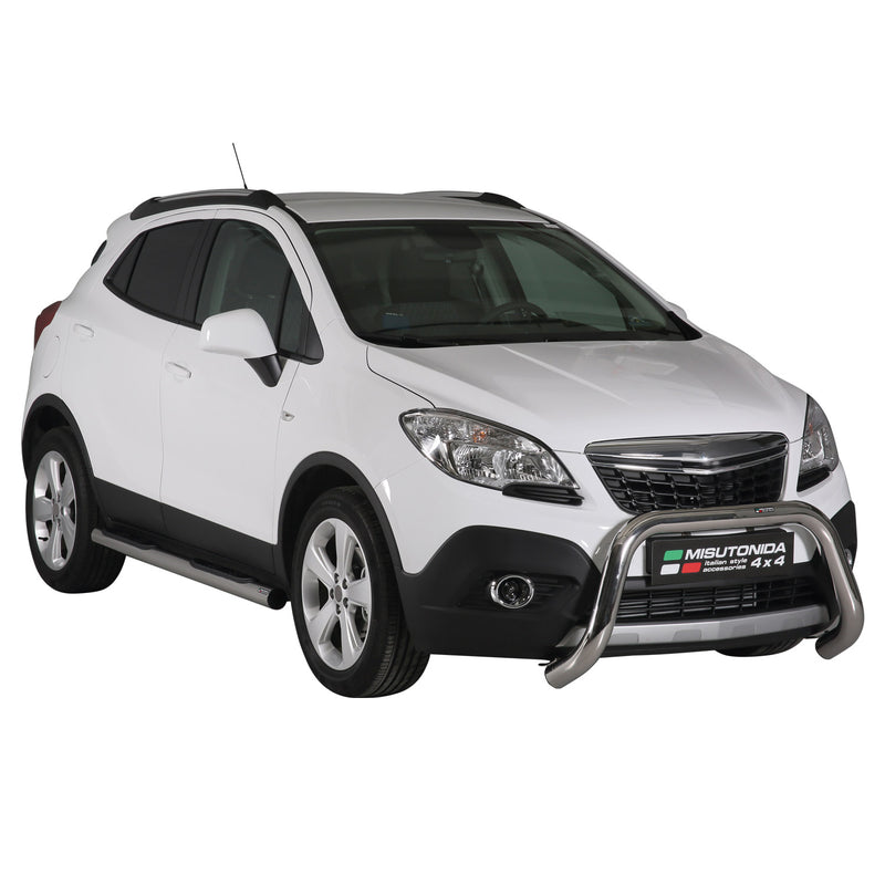 Frontbügel Frontschutzbügel für Opel Mokka 2012-2016 ø76mm Stahl Silber Schutz