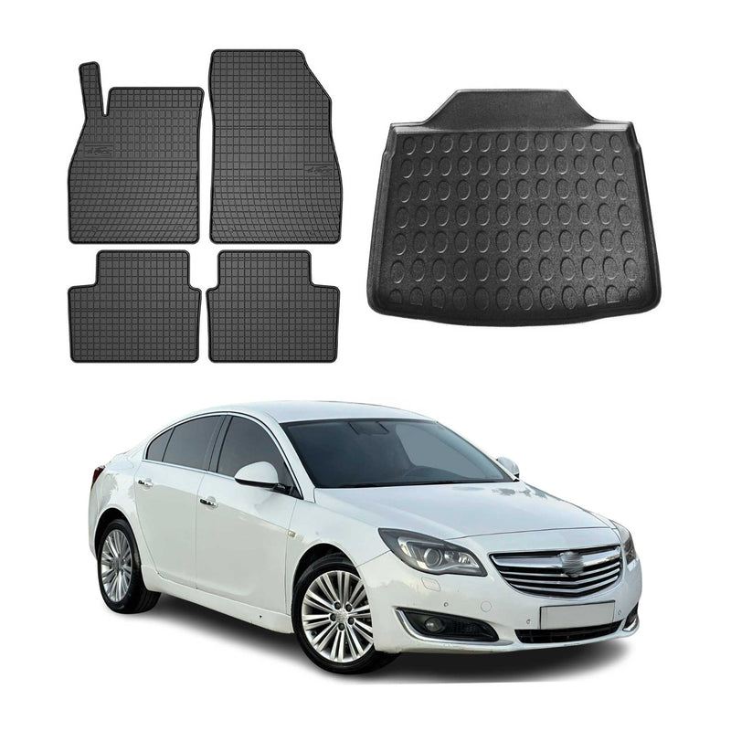 Fußmatten & Kofferraumwanne Set für Opel Insignia Stufenheck 2009-2017 Gummi 5x
