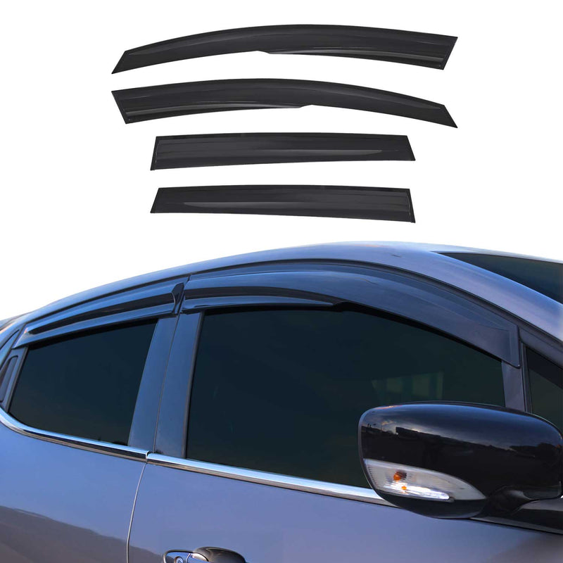 4x Windabweiser Regenabweiser für Renault Clio Schrägheck 2012-2019 Acryl Dunkel