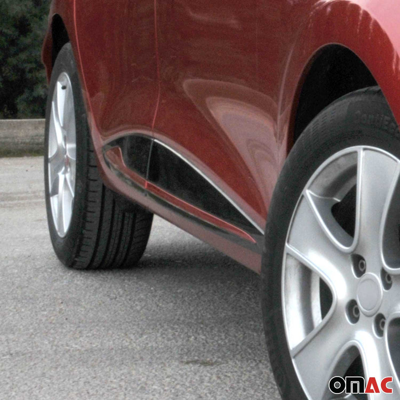 Seitentürleiste Türschutzleiste für Renault Clio 2012-2019 Edelstahl Rot 4x