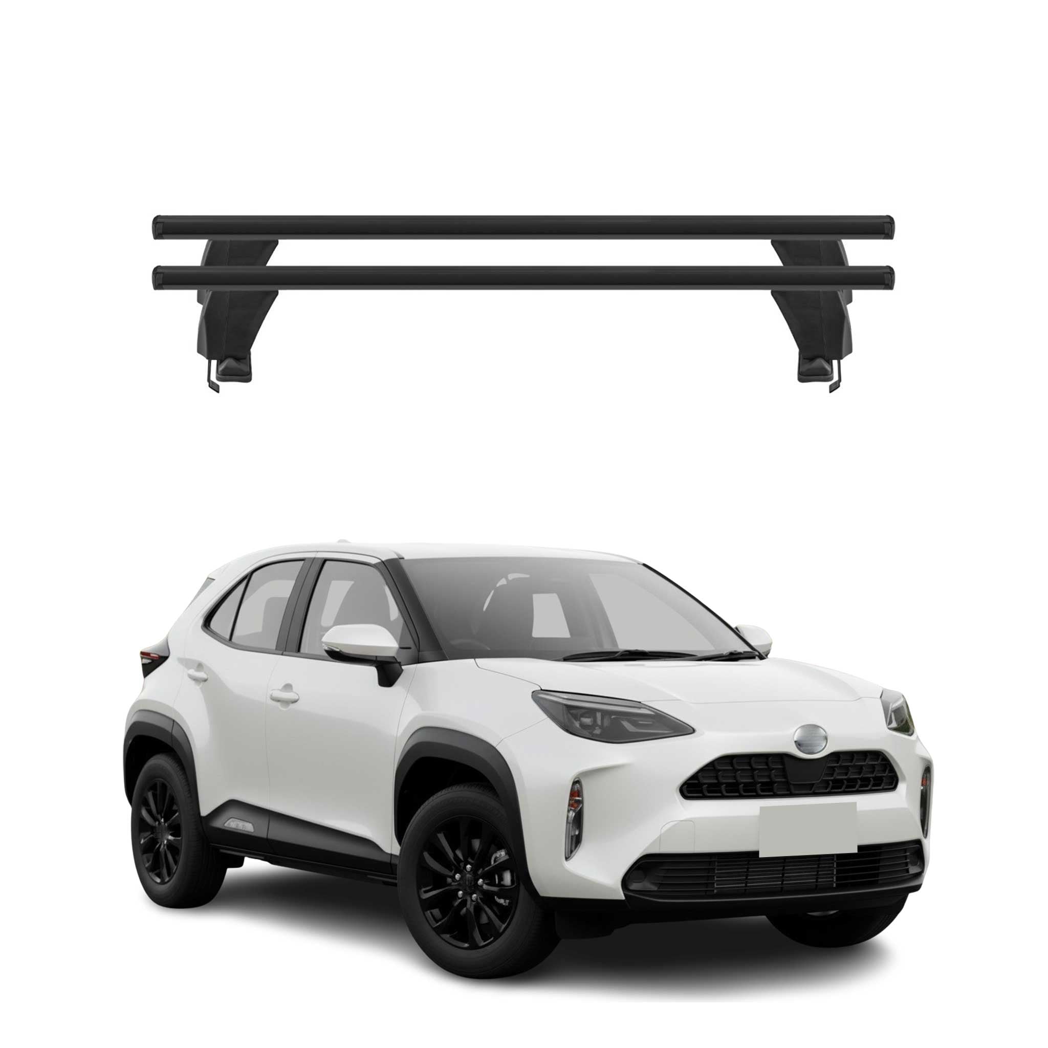 Menabo Dachträger Grundträger für Toyota Yaris Cross 2021-2026 Alu Schwarz 2tlg
