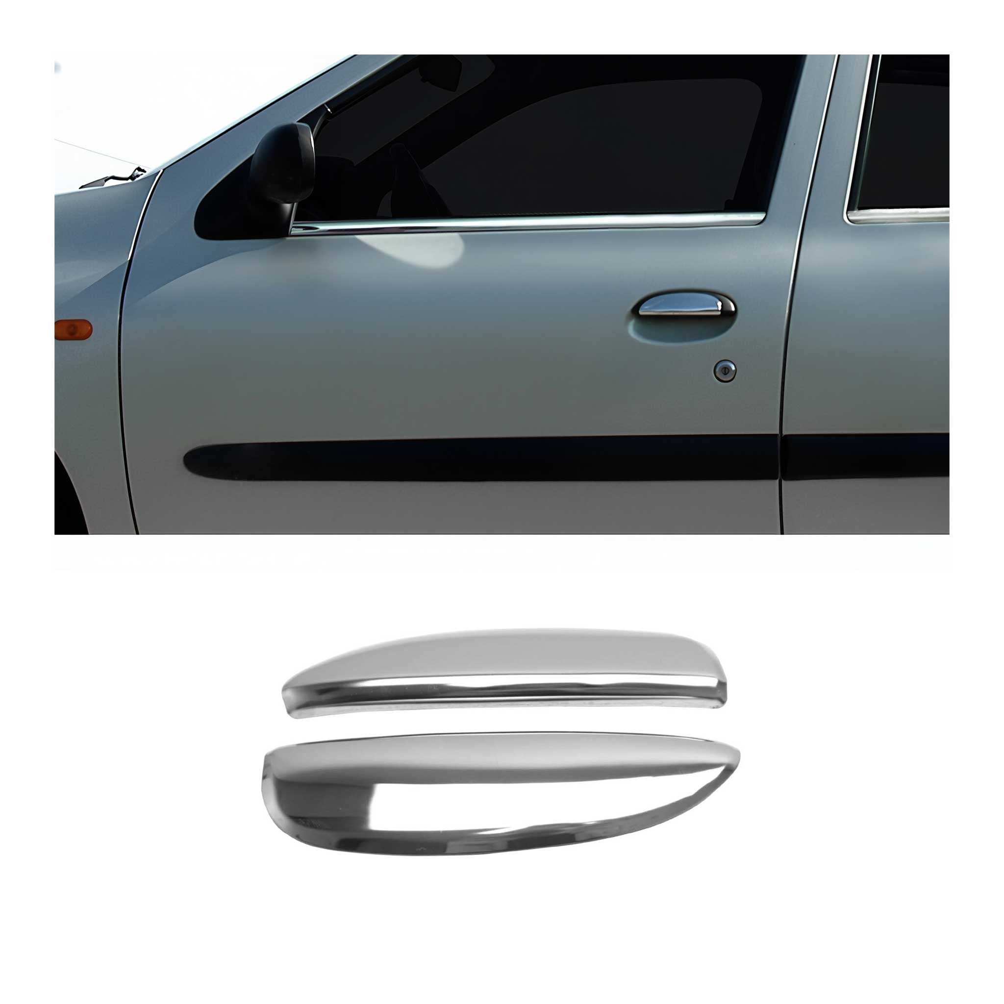 Chrom Türgriff Blende für Renault Megane 1995-2003 2Tür Edelstahl 2tlg