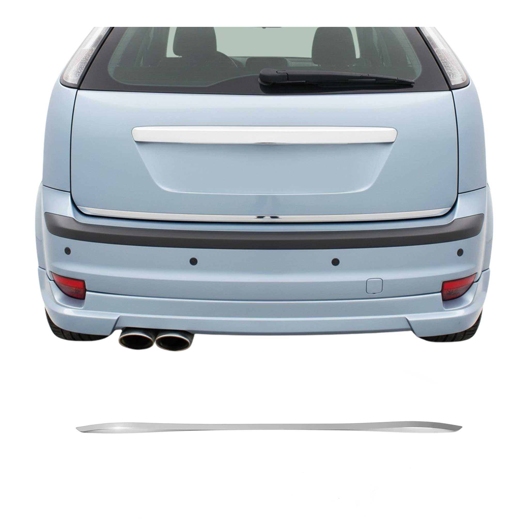 Kofferraumleiste Heckleiste für Ford Focus 2005-2008 Schrägheck 3/5tür Edelstahl