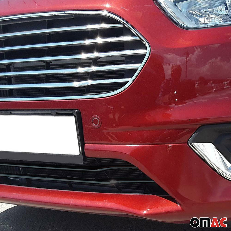 Kühlergrill Grillleisten für Ford Tourneo Courier 2017-2024 Chrom Dunkel 2x