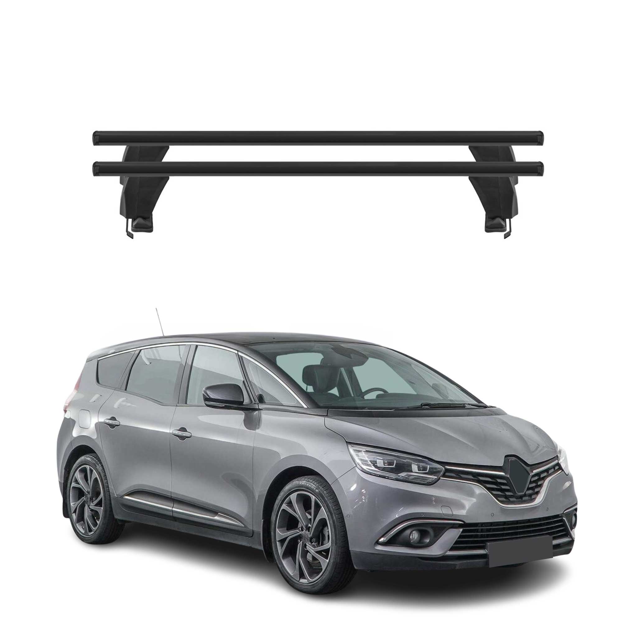 Menabo Dachträger für Renault Grand Scenic mk4 2016-2022 50kg Alu Schwarz 2x