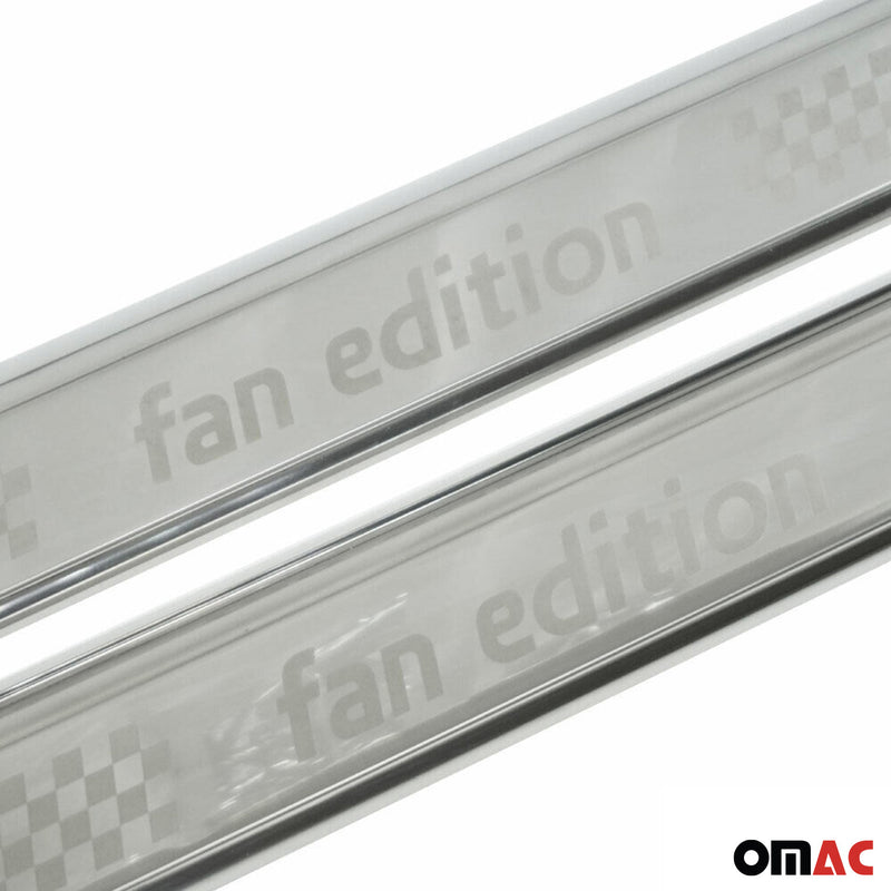 Einstiegsleisten Türschutzleisten für VW Lupu Fox Fan Edelstahl Silber 2tlg