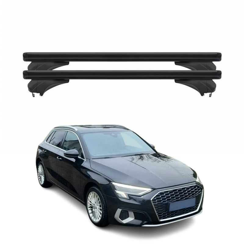 Menabo Dachträger für Audi A3 8Y Sportback 2020-2025 Aluminium Schwarz 2 tlg