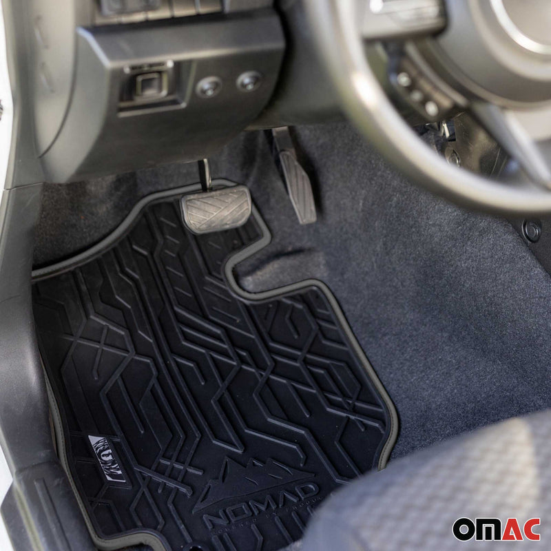 Fußmatten Gummimatten Automatten für Fiat Panda II 2003-2012 Schwarz Grau 2tlg