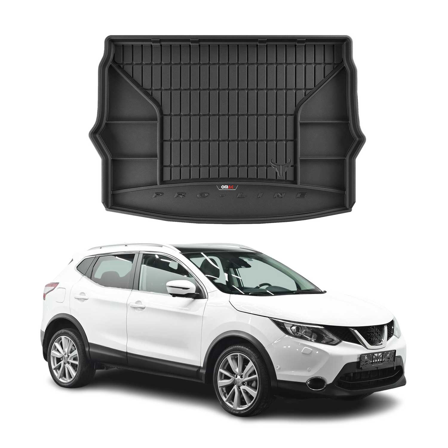 OMAC Gummi Kofferraumwanne für Nissan Qashqai J11 2014-2021 TPE Laderaumwanne