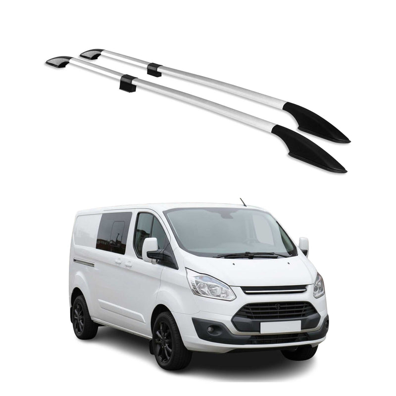 Dachreling für Ford Transit Tourneo Custom 2012-2024 L2 Langer Alu Grau