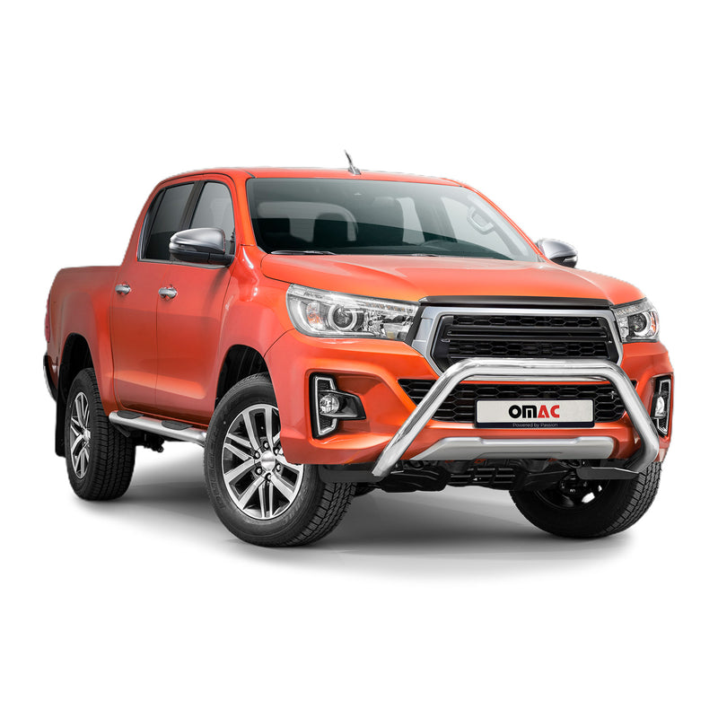 Frontbügel Frontschutzbügel für Toyota Hilux 2018-2022 ABE Edelstahl Silber