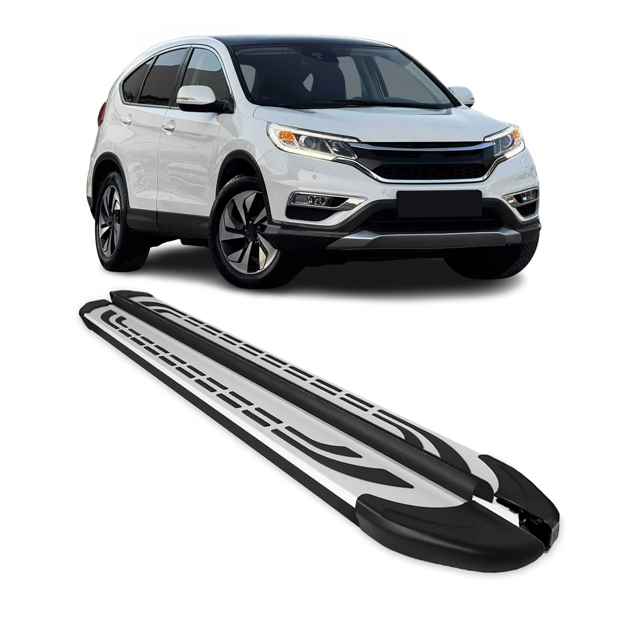 Trittbretter Seitenschweller Seitenbretter für Honda CRV 2013-2018 Alu Schwarz