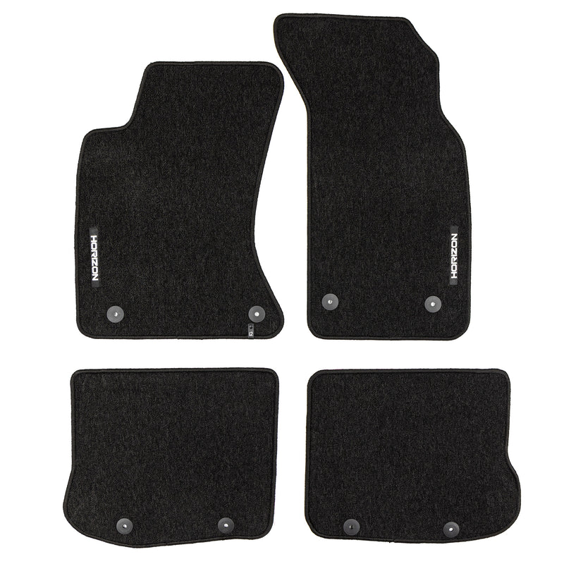 Velours Fußmatten für Audi A4 B5 1994-2001 Autoteppich Automatten Schwarz 4 tlg