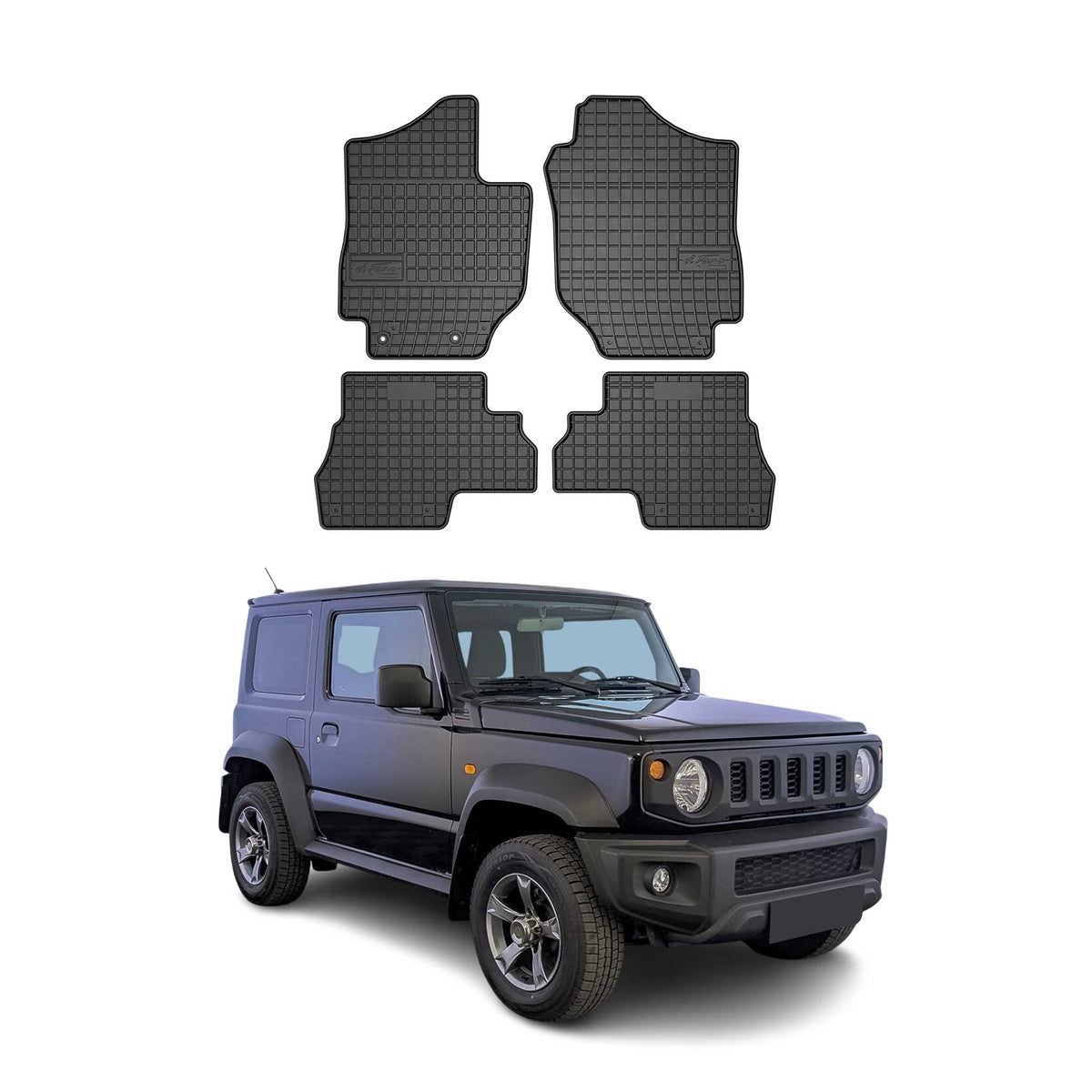 Fußmatten Gummimatten 3D Passform Für Suzuki Jimny Gummi Schwarz