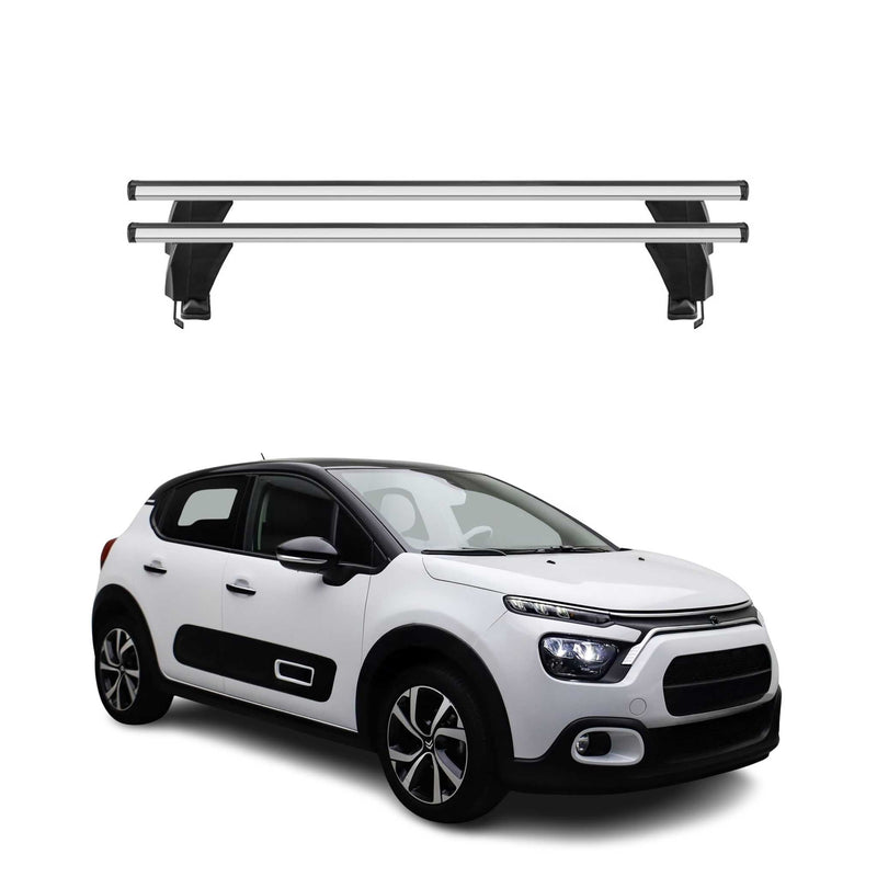 Menabo Dachträger Grundtäger für Citroën C3 mk4 / e-C3 2024-2025 Schwarz Alu 2x