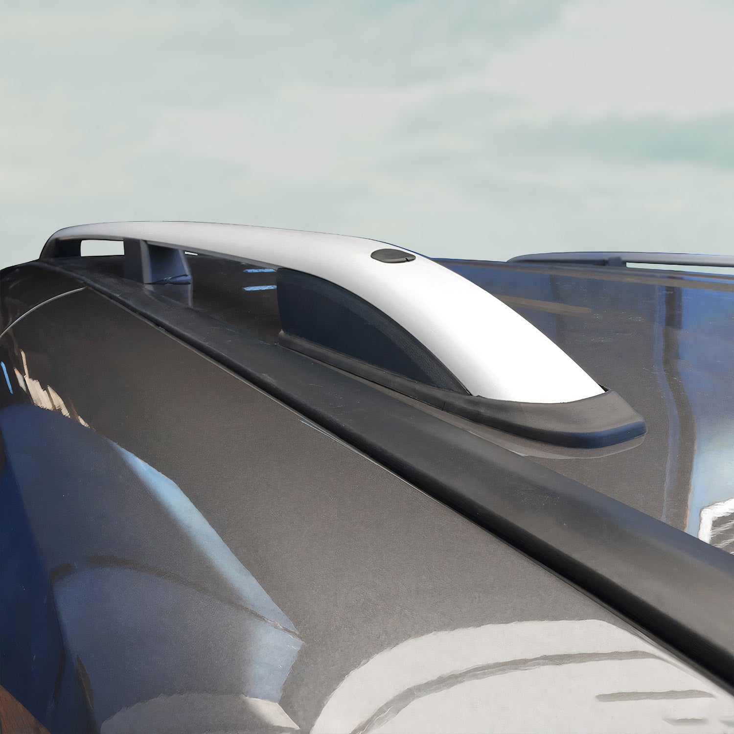 Dachreling Dachträger für Peugeot 3008 2016-2019 Grau Aluminium 2 tlg