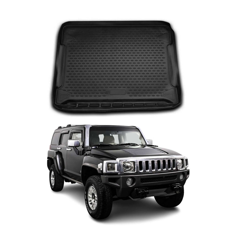 Kofferraummatte Kofferraumwanne für Hummer H3 2006-2010 Gummi TPE Schwarz