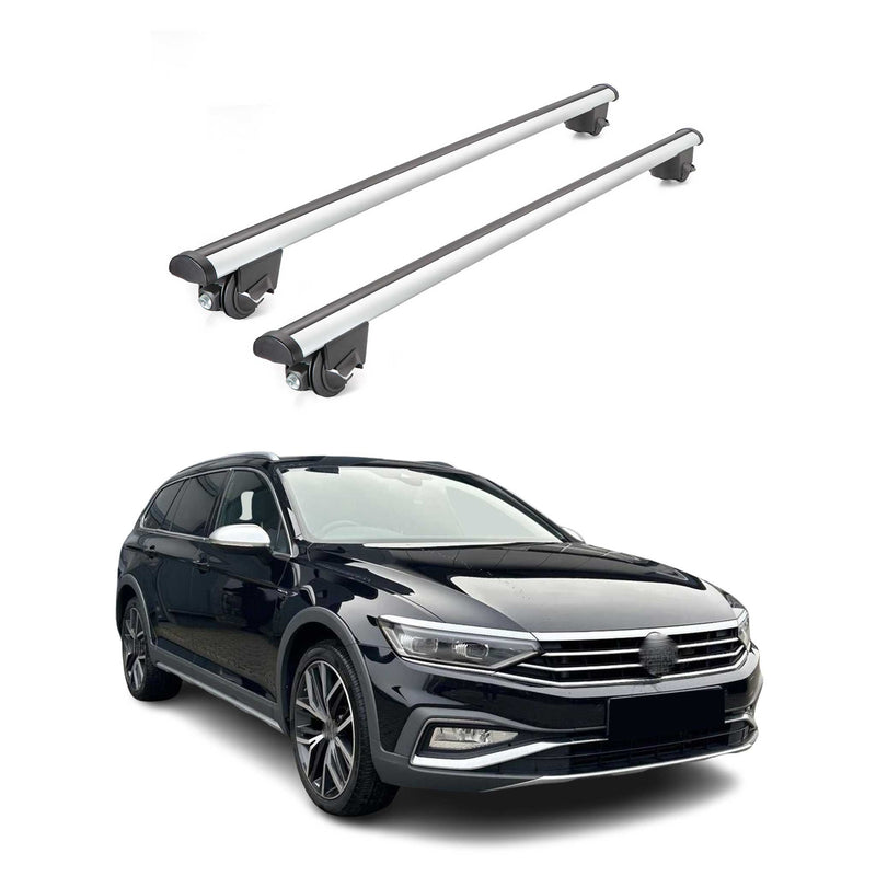 Dachträger Grundtäger für VW Passat B8 Alltrack 2015-2022 100kg Alu Grau 2x ABE