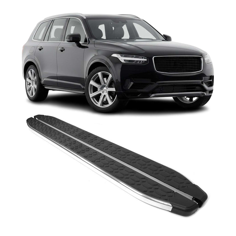 Trittbretter Seitenschweller für Volvo XC90 2015-2020 Edelstahl Schwarz Silber