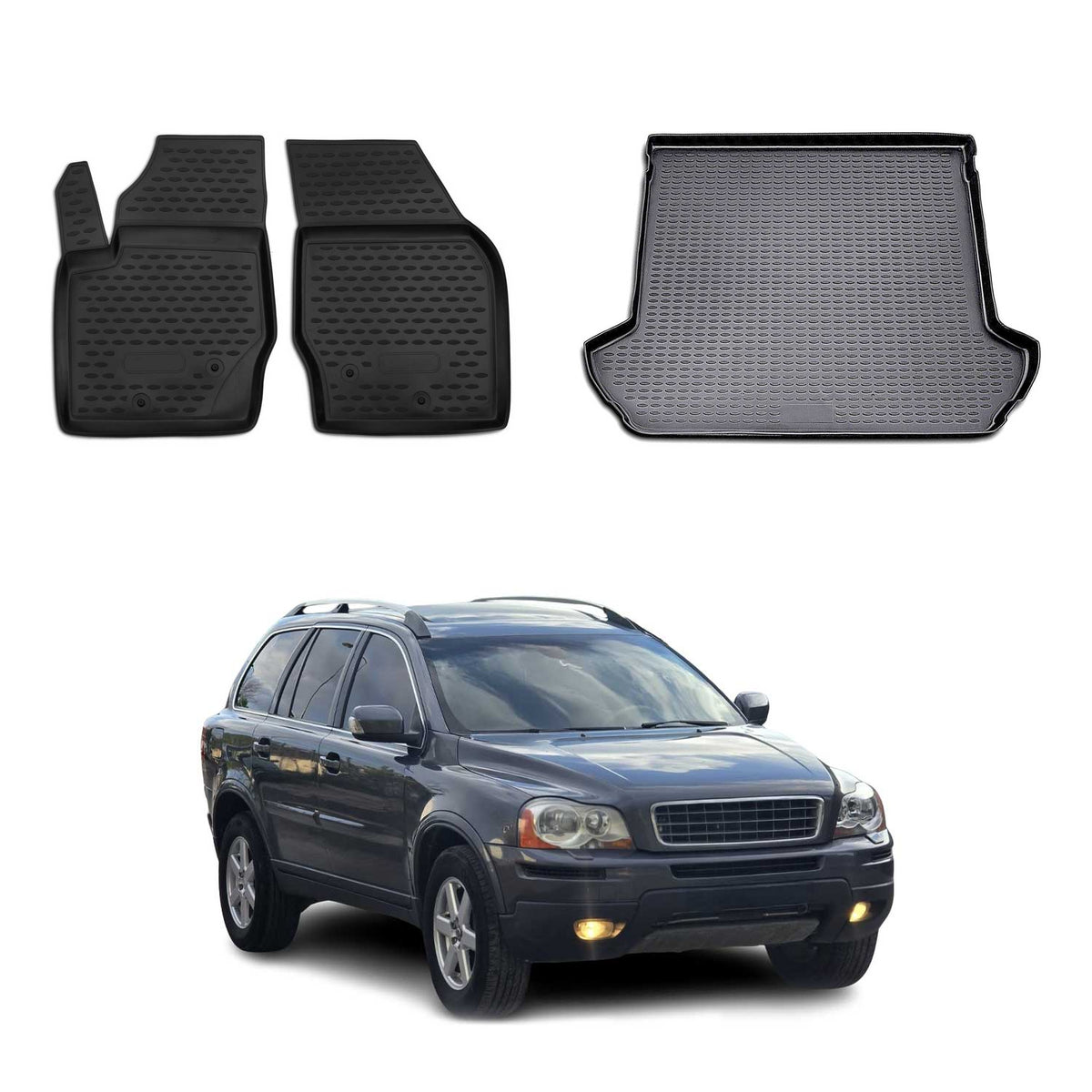 OMAC Fußmatten & Kofferraumwanne Set für Volvo XC90 2002-2014