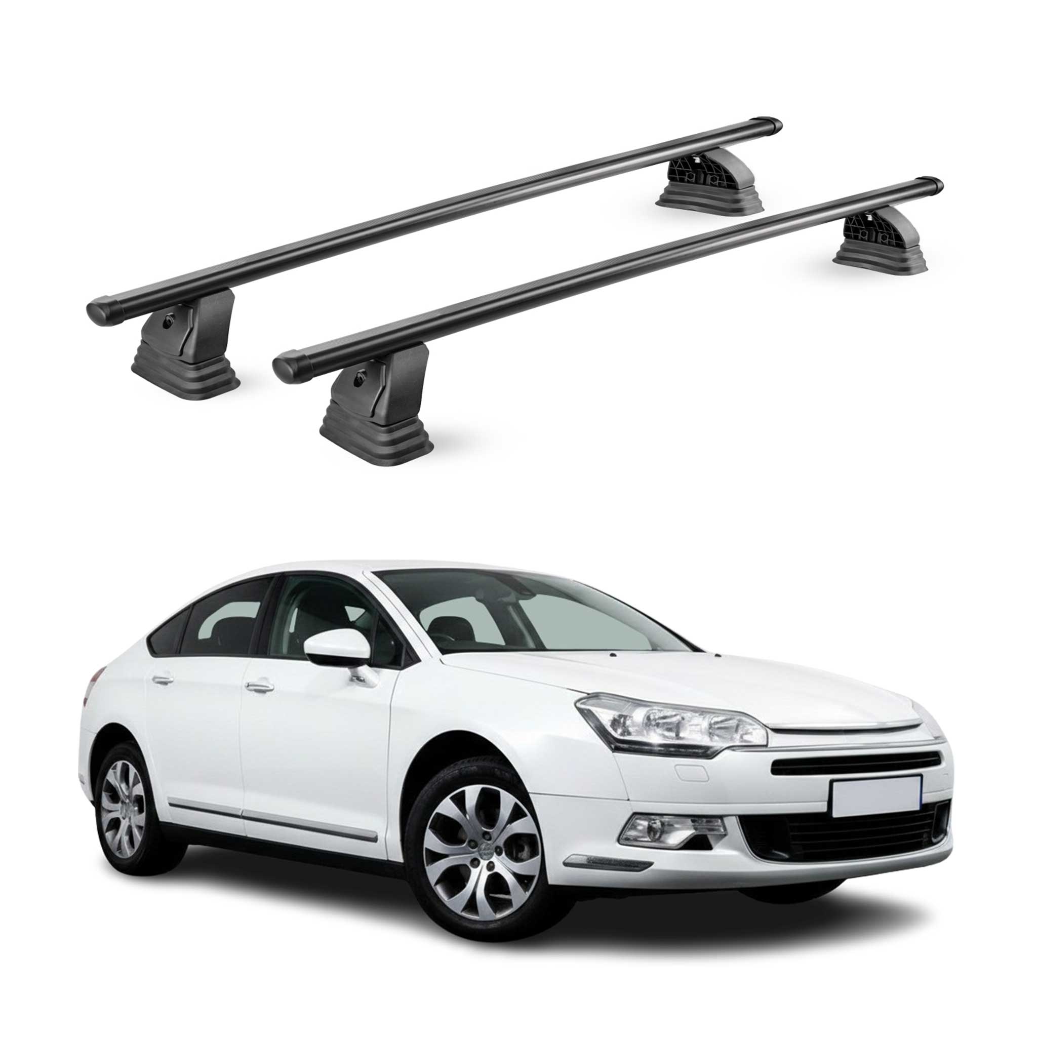 Stahl Dachträger für Citroen C5 II 2008-2017 TÜV Abschließbar 2tlg Schwarz