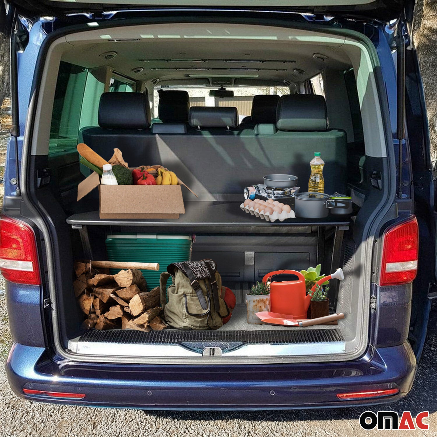 Multiflexboard Bettverlängerung Ablage für Volkswagen T7 2024-2025 Schwarz 3x