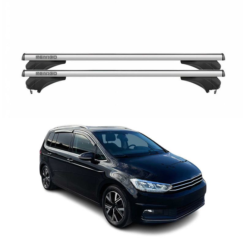 Menabo Dachträger Grundtäger für VW Touran II 5T 2015-2025 Aluminium Silber 2tlg