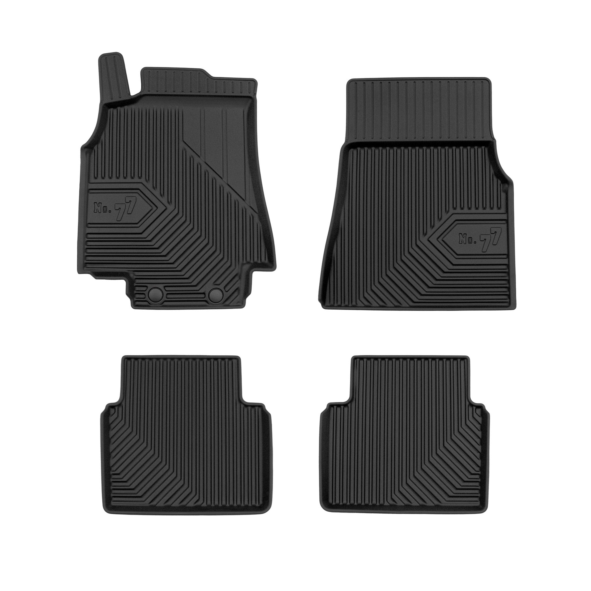 Fußmatten Gummimatten für Mercedes-Benz B-Klasse W245 2005-2011 Schwarz 4 Teile
