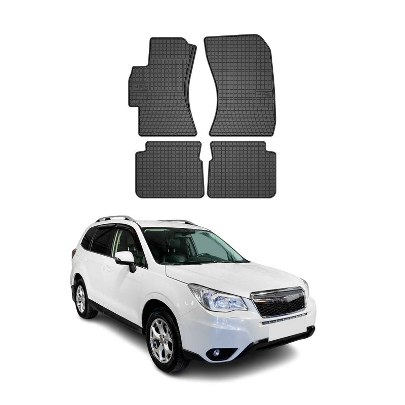 OMAC Gummi Fußmatten für Subaru Forester 2013-2018 Automatten Gummi Schwarz 4tlg
