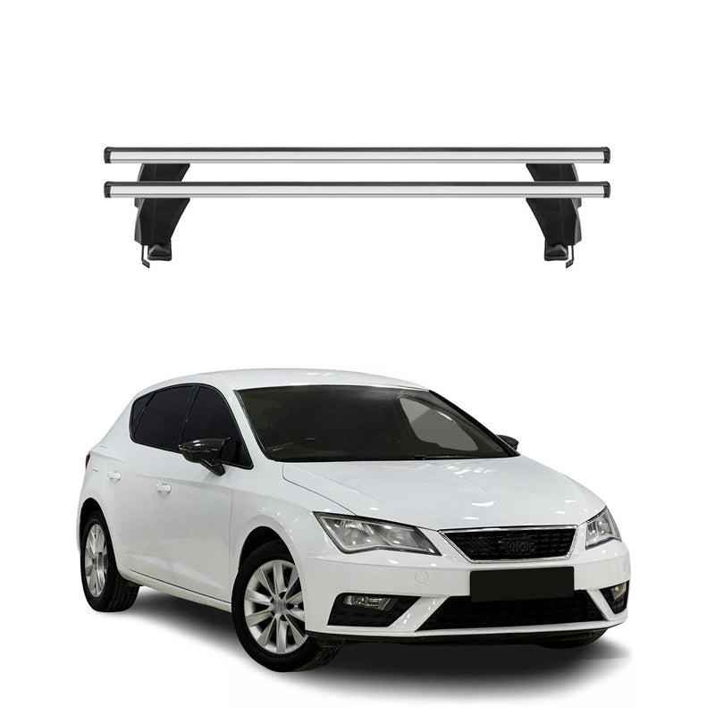 Menabo Dachträger Grundtäger für Seat Leon mk3 2012-2020 50kg Alu Silber 2 tlg