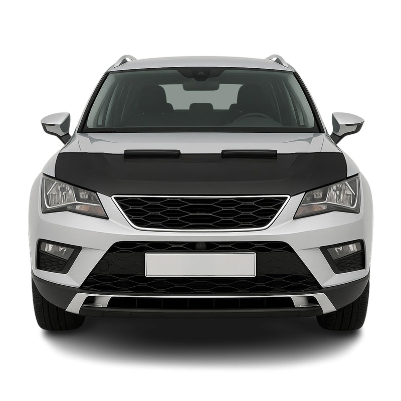 Haubenbra Steinschlagschutz Bonnet Bra für Seat Ateca 2016-2020 Schwarz Halb