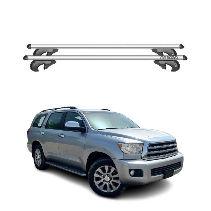 Menabo Dachträger für Toyota Sequoia mk2 2007-2022 90kg Alu Silber 2x