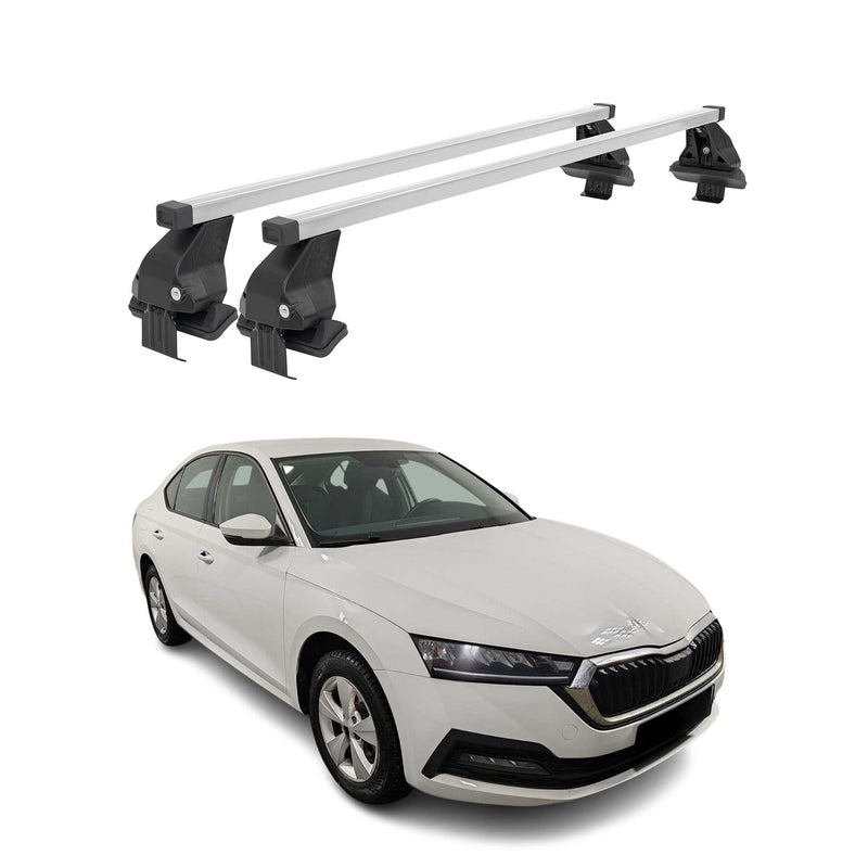 Menabo Dachträger Grundtäger für Skoda Octavia mk4 2020-2025 50kg Stahl Grau 2x