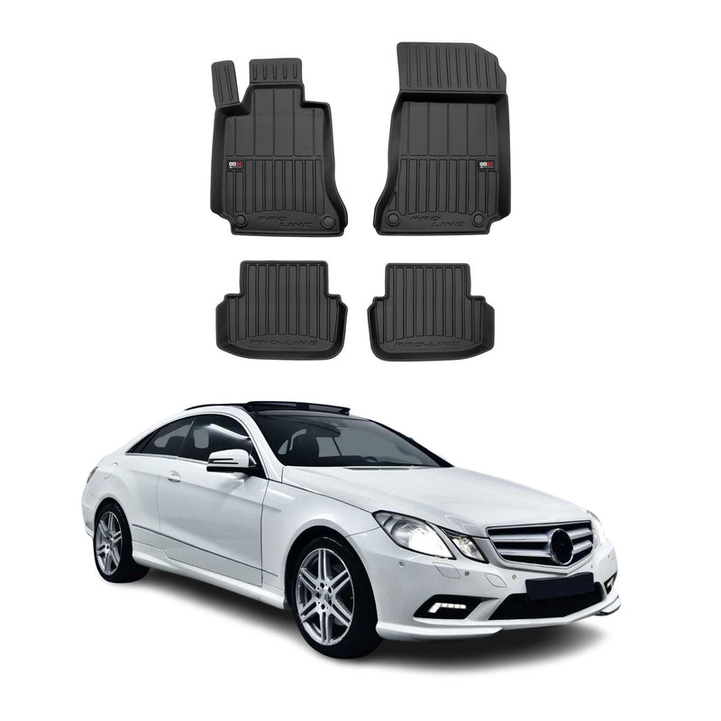 Fußmatten Gummimatte für Mercedes E-Klasse C207 2009-2017 Premium Schwarz TPE 4x